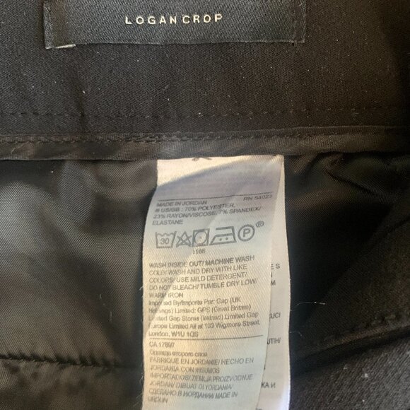 Banana Republic "Logan Crop" Trouser Dress Pants Sz 4 Black #113H - Picture 9 of 10